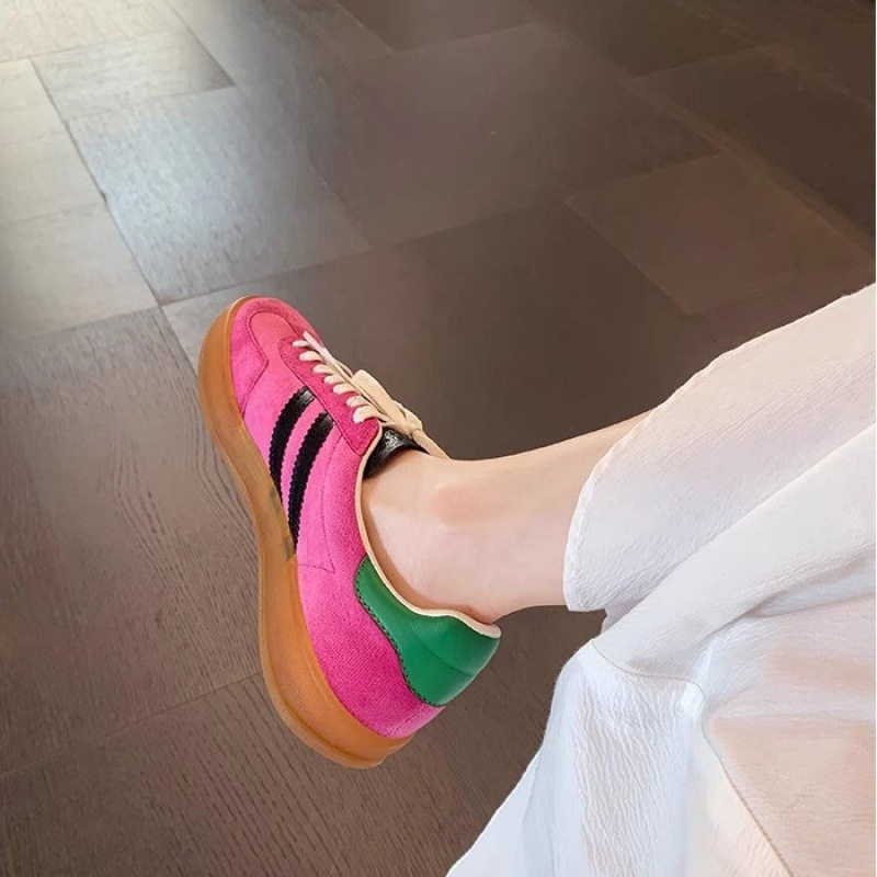 真皮复古德训鞋女2025春季新款舒适运动休闲鞋平底圆头板鞋阿甘鞋,女鞋,浅口单鞋,淘宝优惠券,粉丝福利购,淘宝优惠卷