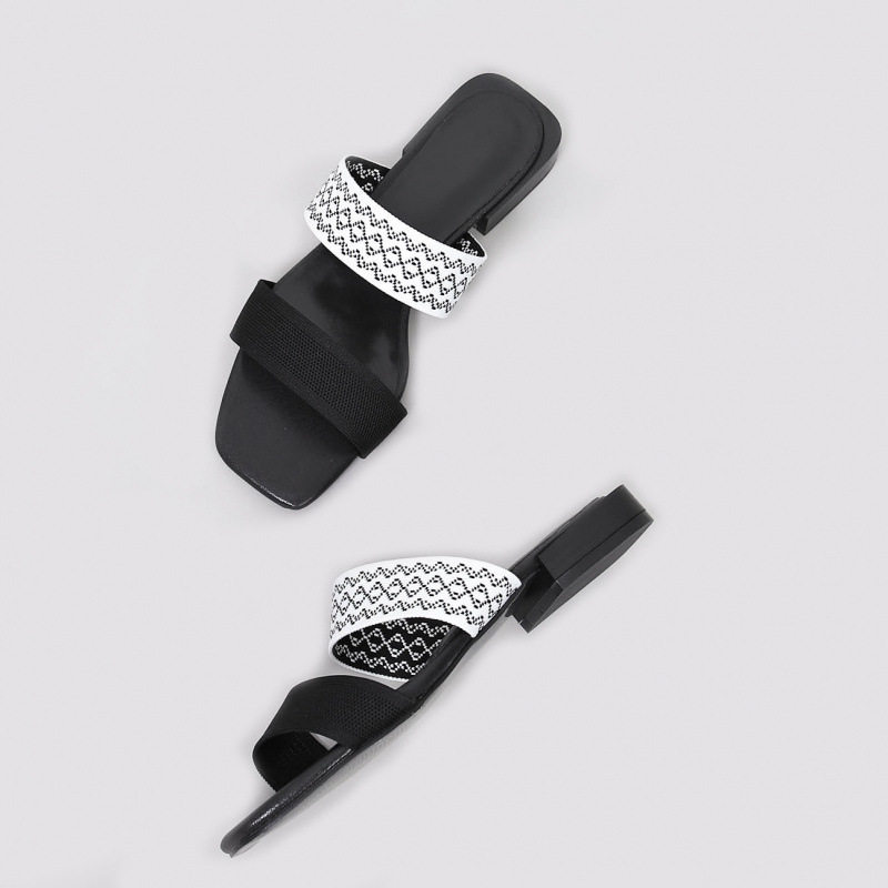 王妃凉拖鞋夏季外穿休闲飞织平底沙滩编织一字带防滑大码女鞋凉鞋,女鞋,浅口单鞋,淘宝优惠券,粉丝福利购,淘宝优惠卷