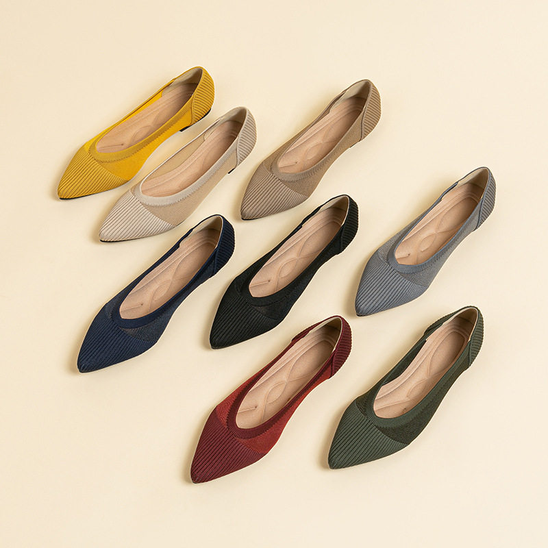 王妃鞋夏季编织通勤工作鞋舒适镂空蕾丝尖头浅口平底鞋女,女鞋,浅口单鞋,淘宝优惠券,粉丝福利购,淘宝优惠卷