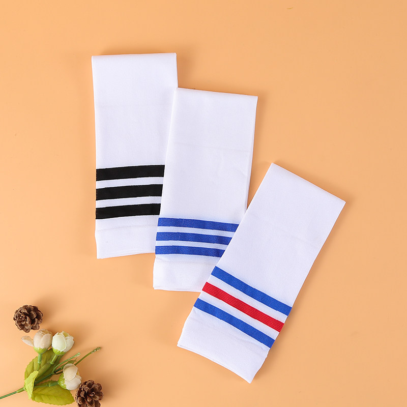 儿童演出袜子表演六一幼儿园中高筒白色袜足球袜男童女童打底袜薄