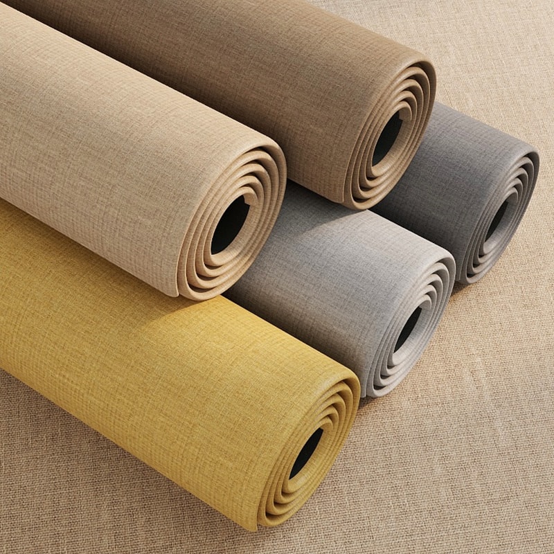 亚麻加厚墙布自粘保暖防寒墙贴