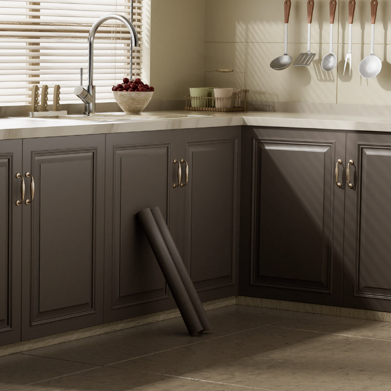 黑色肌肤膜橱柜贴纸贴