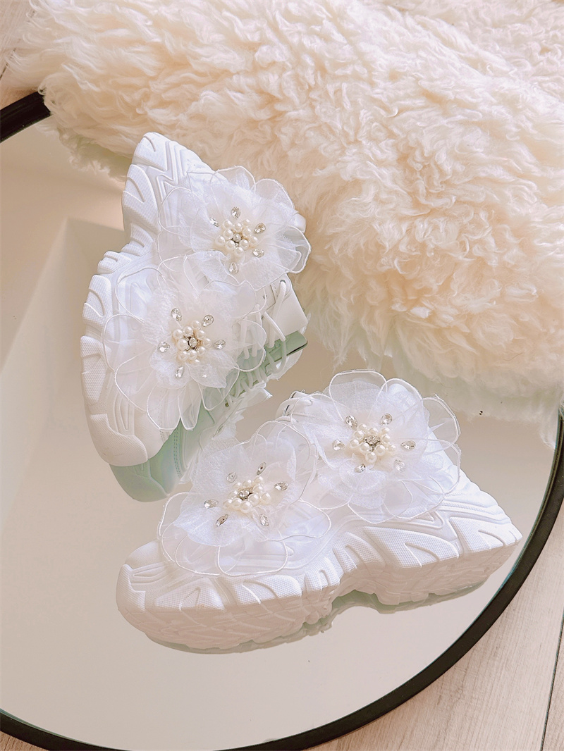 老爹鞋小白鞋圆头厚底增高运动鞋