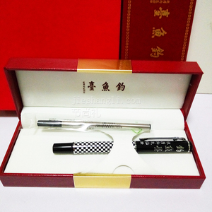 钓鱼台黑白格签字笔钢笔 节日礼品办公会议笔