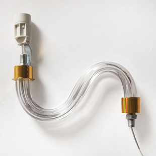 奢华客厅欧式吸顶吊灯具透明发光玻璃弯管支撑灯臂支架水晶灯配件