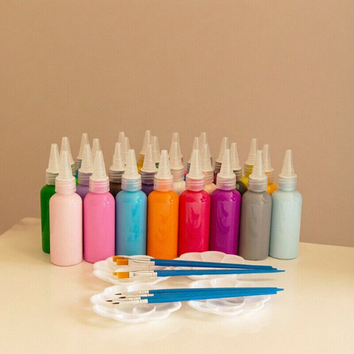 儿童丙烯颜料60ml100ml12色套装幼儿园彩绘涂鸦画手绘DIY石头布鞋