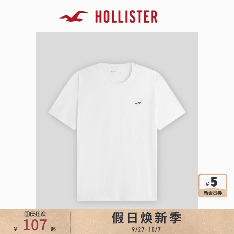 Hollister情侣棉质短袖T恤