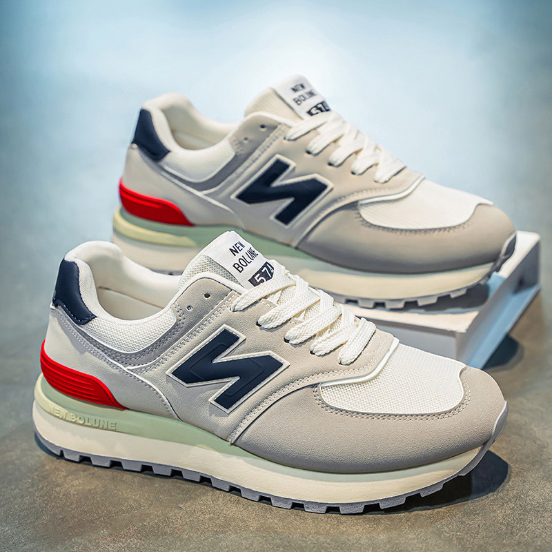 574旗舰店官方正品男鞋冬季加绒棉鞋阿甘鞋休闲运动鞋跑步老爹鞋