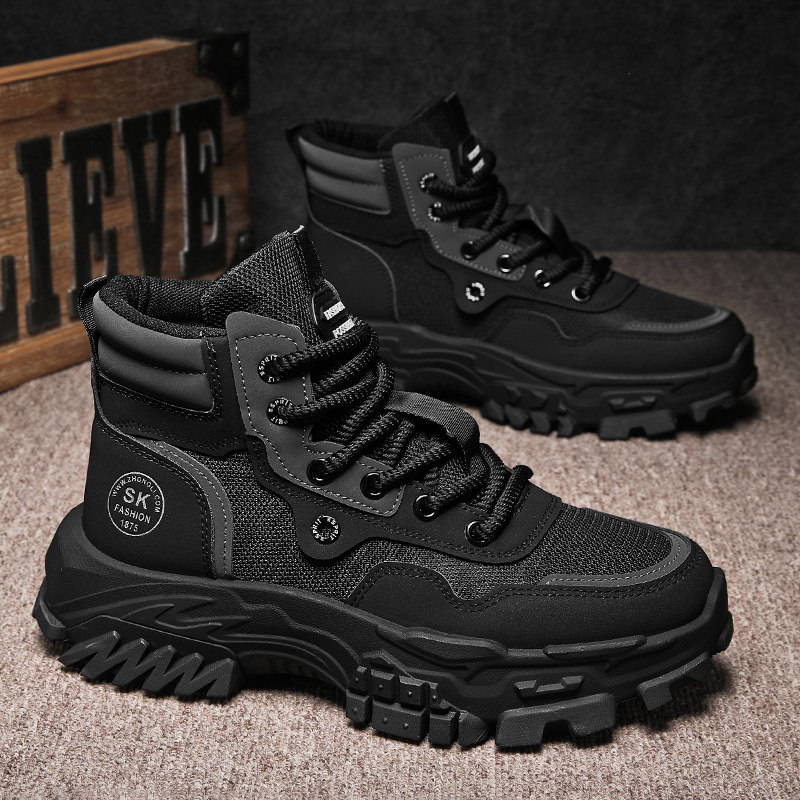 登山男鞋户外工地干活防滑耐磨高单鞋