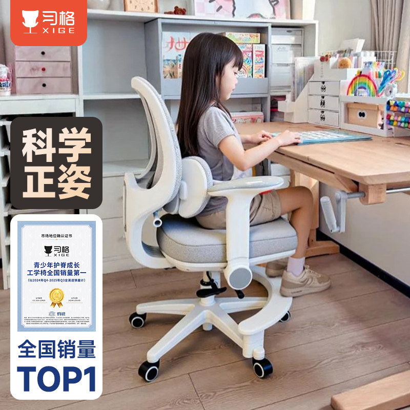 儿童学习椅矫正坐姿升降座椅写字专用椅凳子可调节写作业追背椅子