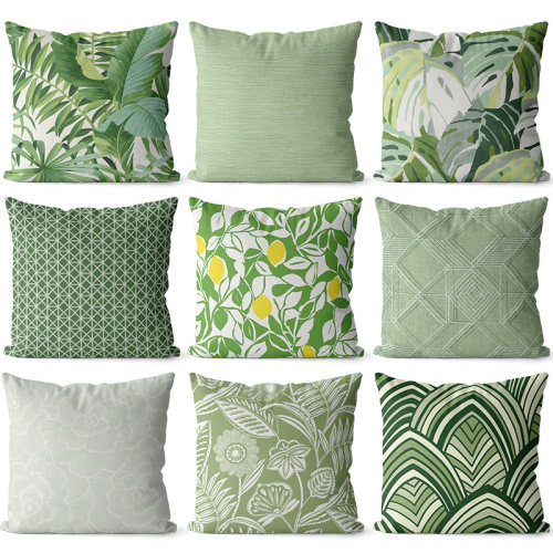 木有年轮棉麻沙发抱枕套客厅