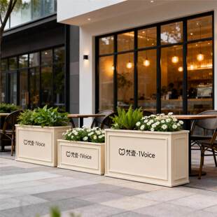 户外不锈钢花箱可定制商用小区园林景观绿植种植花槽隔断室外围栏