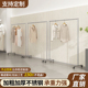 店货品架 银色不锈钢可移动挂衣架衣服架子定制女装 服装 展架落地款