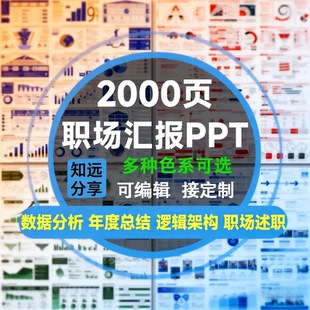 PPT模板年度工作汇报高级数据分析职场项目述职报告年终总结复盘