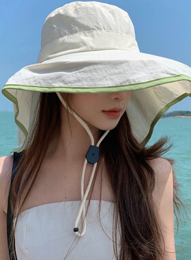 夏季女防晒遮脸大檐速干遮阳帽