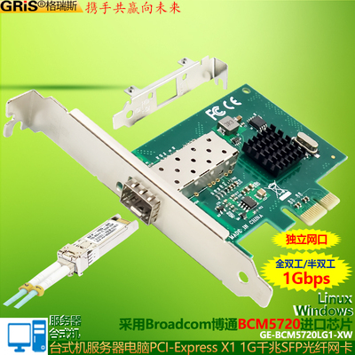 GRIS台式机服务器千兆光纤网卡