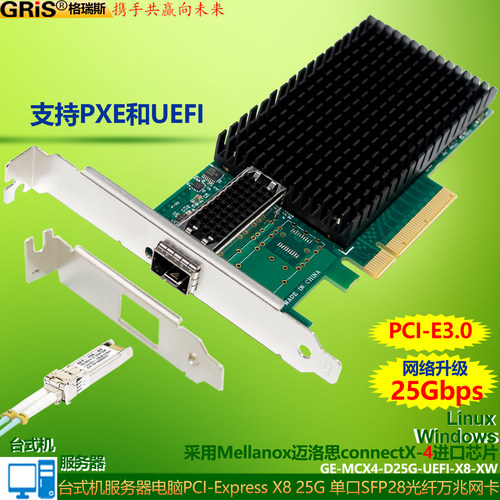 GRIS台式机服务器电脑万兆网卡