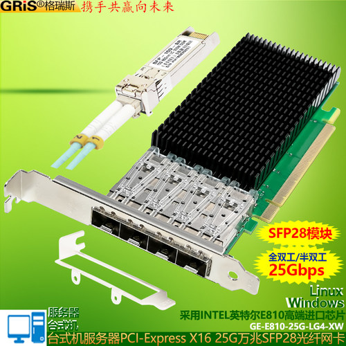 GRIS台式机服务器25G光纤网卡