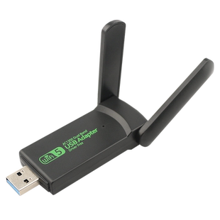 GRIS USB无线网卡1300Mbps千兆AC双频免驱动笔记本台式电脑WIFI5G接收器mediatek联发科MT7612雷凌电视机顶盒