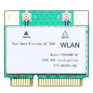 GRIS MINI迷你PCI-E 5G无线网卡4.2蓝牙适配器Intel英特尔7265HMW 8265AC双频千兆接收1200M笔记本WIFI电脑AP