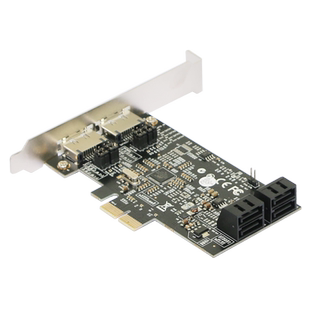 GRIS 4口PCI-E转eSATA+SATA3.0阵列卡RAID系统启动SSD固态硬盘Marvell9230台式机服务器0 1混合HDD扩展10直通