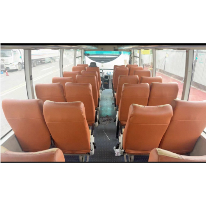 海格客车座椅米白棕拼色菱形纹路带安全带成色新座椅靠背可调节