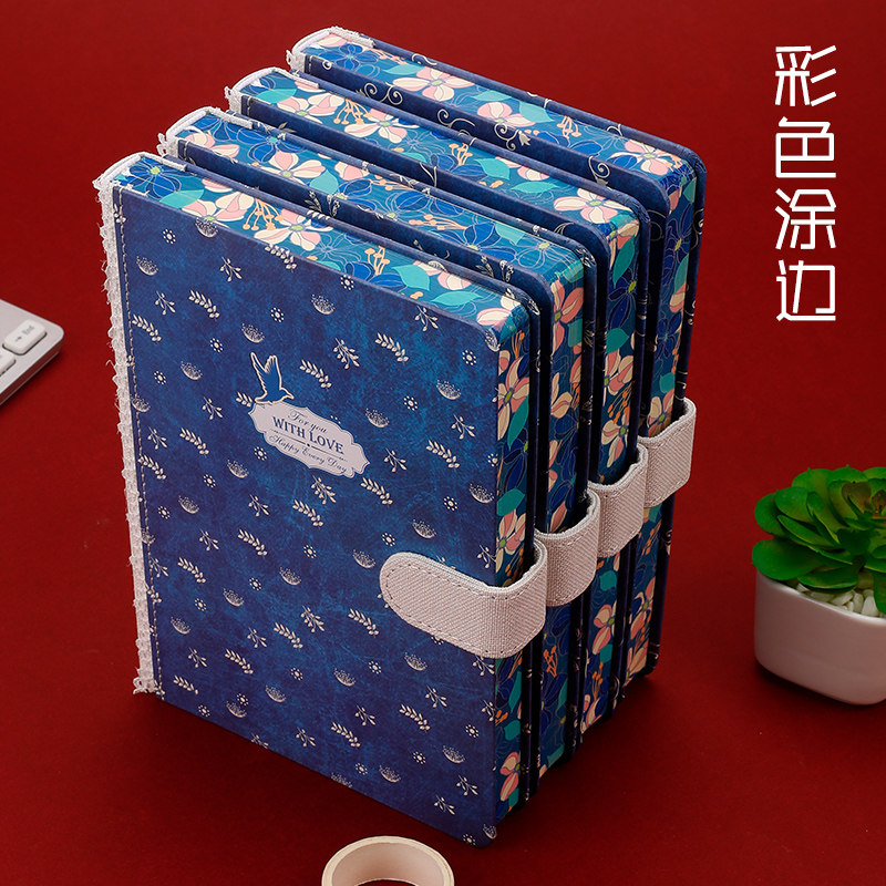 金谷洗铅华磁扣本创意复古笔记本文艺小清新高颜值日记本商务记事