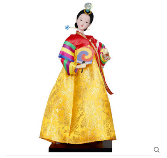 韩服娟人娃娃摆台朝韩手工艺品娃娃摆件韩式餐厅装饰
