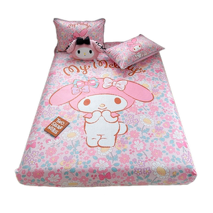 美乐蒂宝宝绒135厘米床笠单件135x200牛奶绒儿童库洛米三件套床单