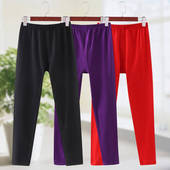 打底裤 纯棉薄款 紧身棉毛裤 大码 春秋女士单件莱卡纯棉秋裤 衬裤 修身