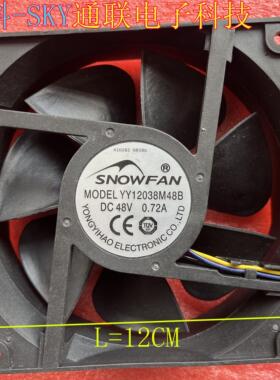 原装正品SNOWFAN工业风扇YY12038M48B DC48V 0.72A 12*12*3.8CM