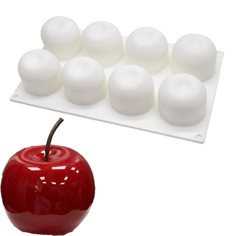 圣诞节8连苹果慕斯DIY烘焙模具