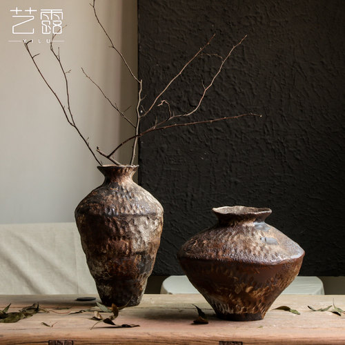 复古怀旧风手工民宿禅意陶瓷花瓶