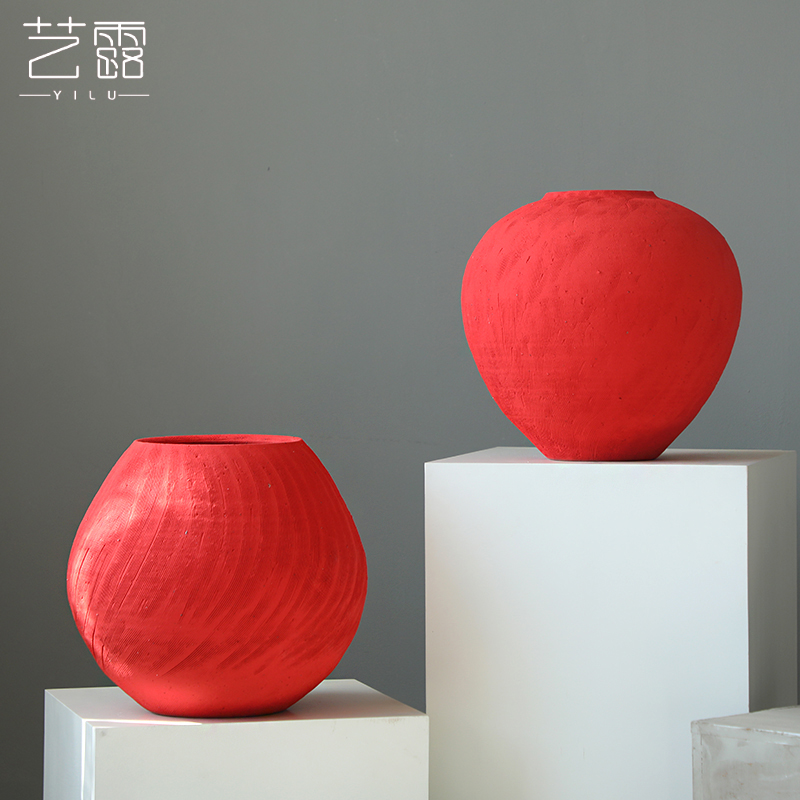 侘寂風陶瓷景德鎮花瓶