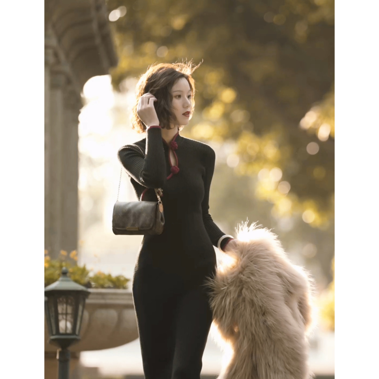 彩彩家【铃兰之夏】冬季复古国风收腰修身高端开衩气质改良版旗袍