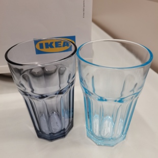 宜家正品博克尔钢化玻璃杯子透明喝水杯酒吧啤酒杯耐热牛奶杯茶杯