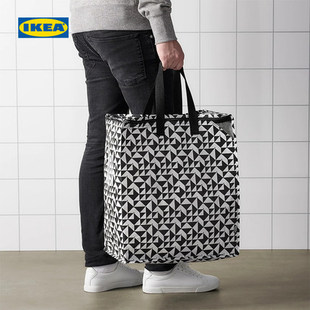 正品宜家IKEA克纳拉储物袋带拉链手提袋行李旅行搬家收纳整理袋子