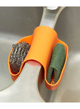 IKEA宜家正品BJAN比安海绵架橙色合成橡胶多用途简约现代卫浴厨房