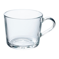 宜家IKEA正品365+大杯透明钢化玻璃杯加厚实花茶杯咖啡喝热水杯子