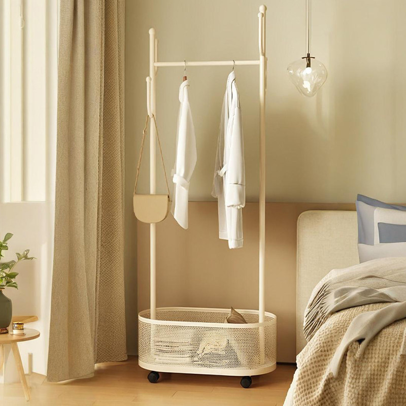 卧室小型落地衣架不占空间可移动简易挂衣架挂衣服架子衣帽架