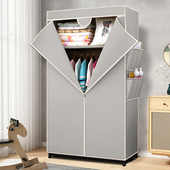 单人布衣柜小型卧室简易出租房用宿舍全封闭拉链布柜收纳衣橱