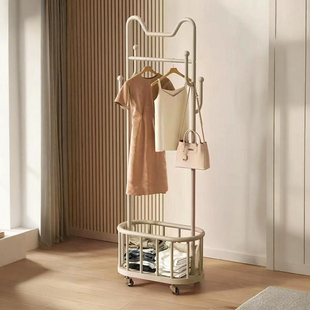卧室小型落地衣架不占空间可移动简易挂衣架挂衣服架子衣帽架