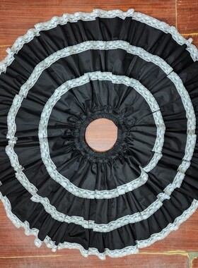 【王妍与夏季】古早洛丽塔多层荷叶边半身日常单层棉裙撑罩裙打底