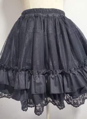 【王妍与夏季】 lolita衬裙延长裙打底裙裙撑蕾丝花边荷叶边 百搭