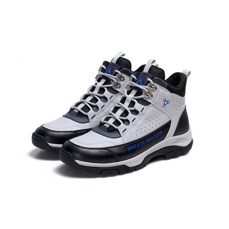 足行健按摩鞋经络穴位秋冬防滑户外登山鞋高帮鞋男女防水按摩鞋