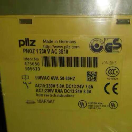 议价475650 PNOZ 1 230V AC 3S10 pilz 继电器 工控元件维修