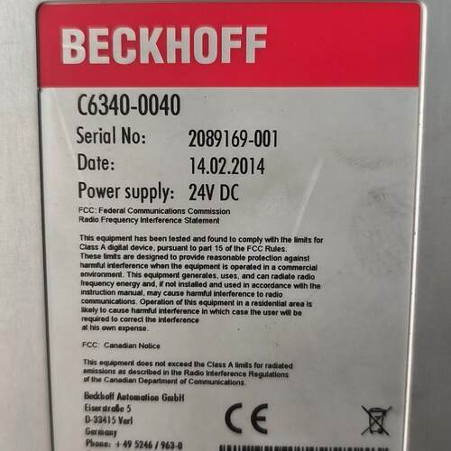 议价C6340-0040 工控自动化模块 BECKHOFF 24V直流供电维修