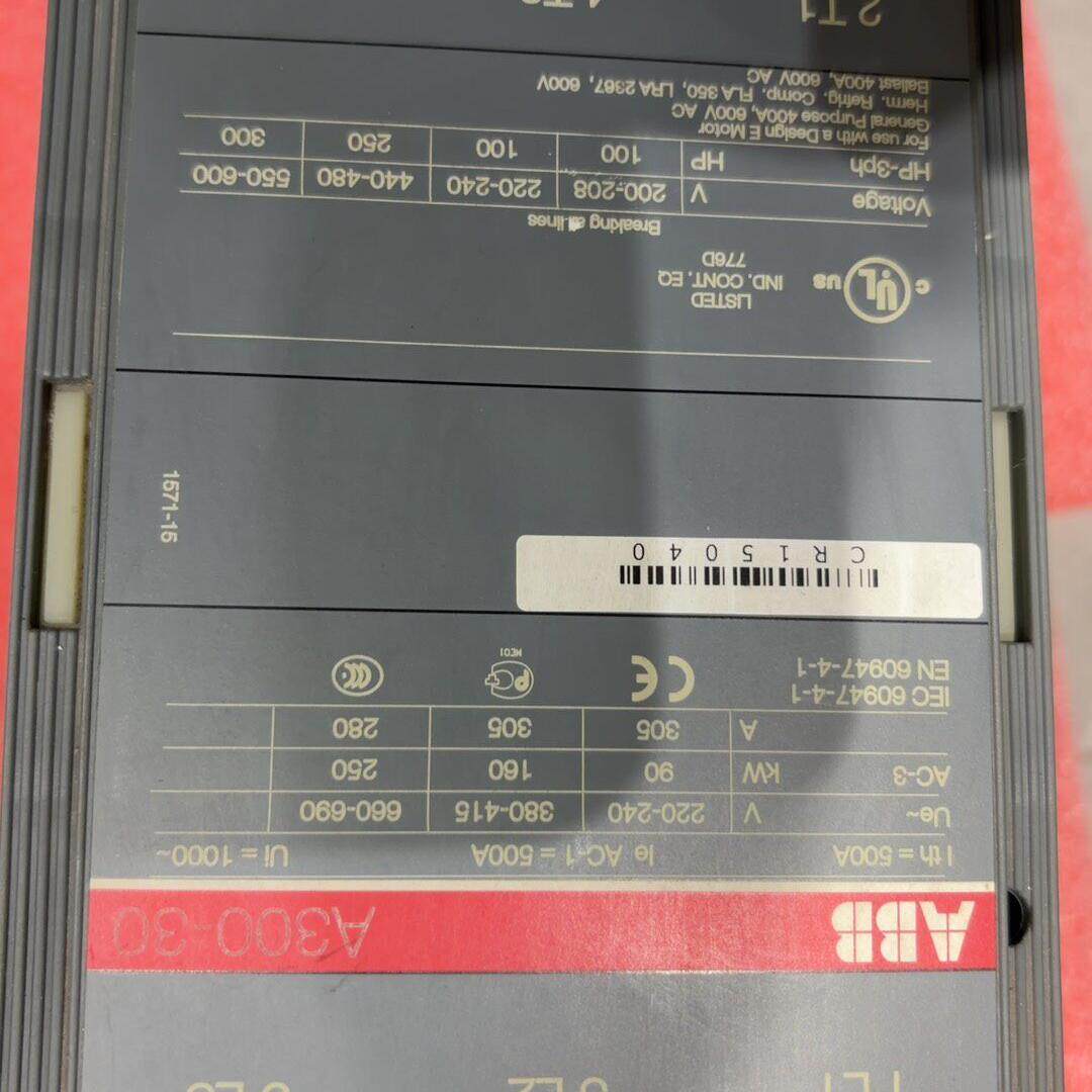 议价A300-30 ABB交流接触器 工业工控低压电气元器件维修