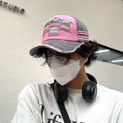 街头潮牌小众鸭舌帽做旧复古y2k