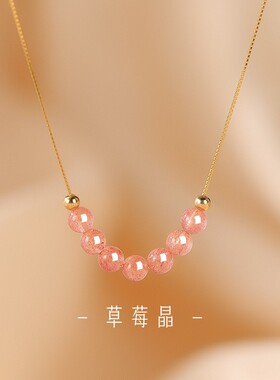 普陀山紫水晶项链女款925银锁骨链小众平安颈链礼物